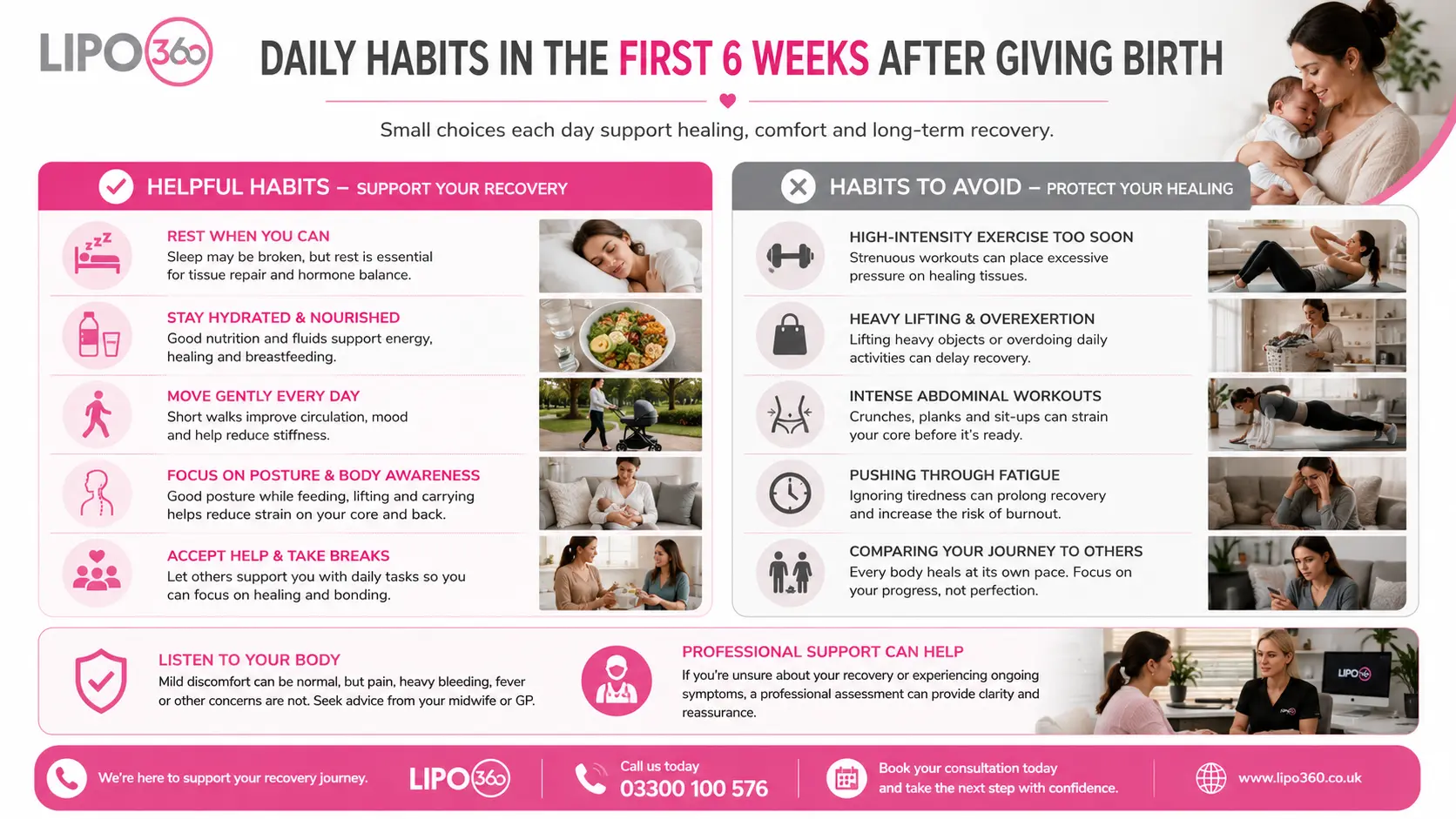 What to Do (and Avoid) in the First 6 Weeks After Giving Birth To Avoid Diastasis Recti 3 First 6 Weeks After Giving Birth To Avoid Diastasis Recti Whitstable : Daily Habits in the First 6 Weeks After Giving Birth